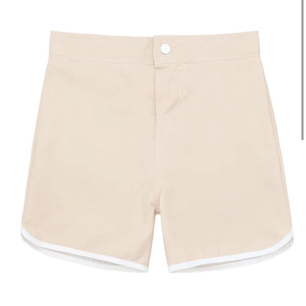 Minnow tan swim suit size 7-8